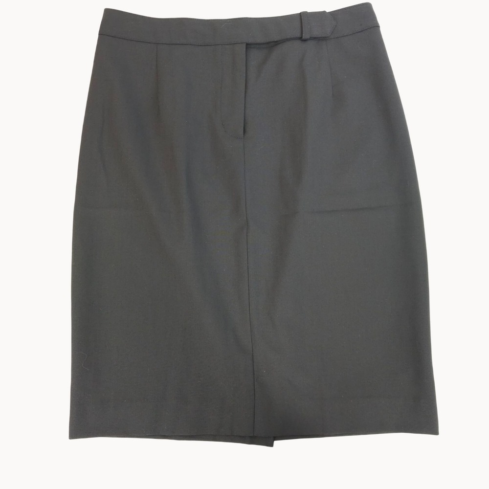 Laundry by Shelli Segal Pencil Skirt Womens 4 Black Wool Blend Career S1926